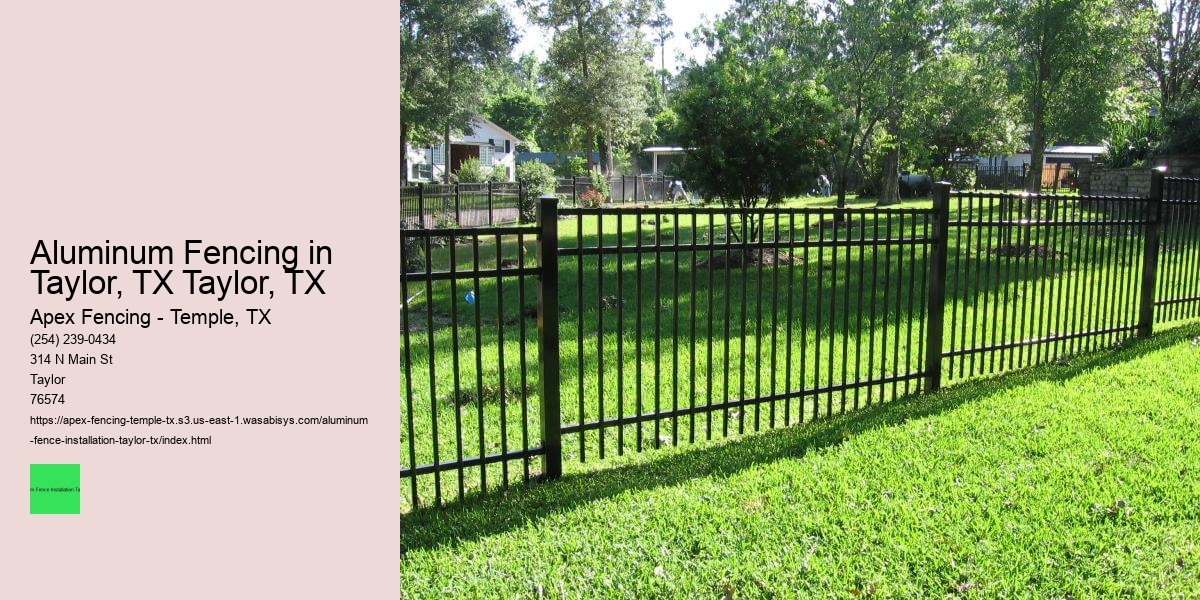 Aluminum Fencing in Taylor, TX Taylor, TX