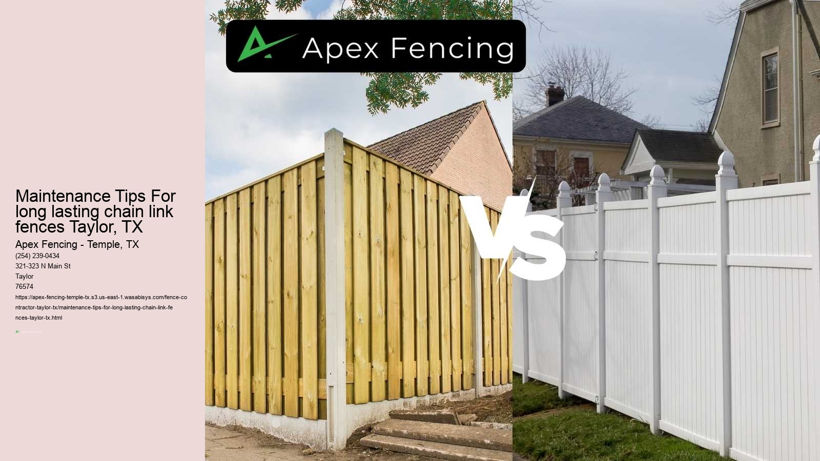 Maintenance Tips For long lasting chain link fences Taylor, TX